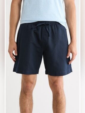 RODD & GUNN Burnbridge Resort Linen Blend Shorts in Navy Size S